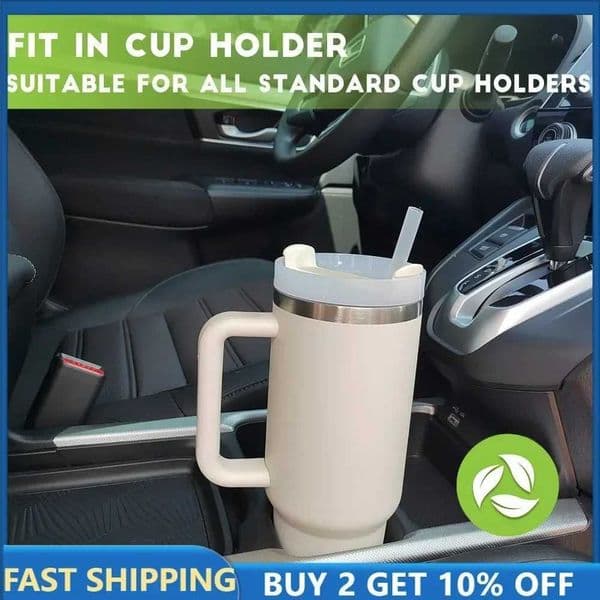 40oz Stainless Tumbler with Straw Handle - Vacuum Insulated Mug for Hot/Iced Coffee Leak Proof Travel Cup Leak Proof Car Cup X250711