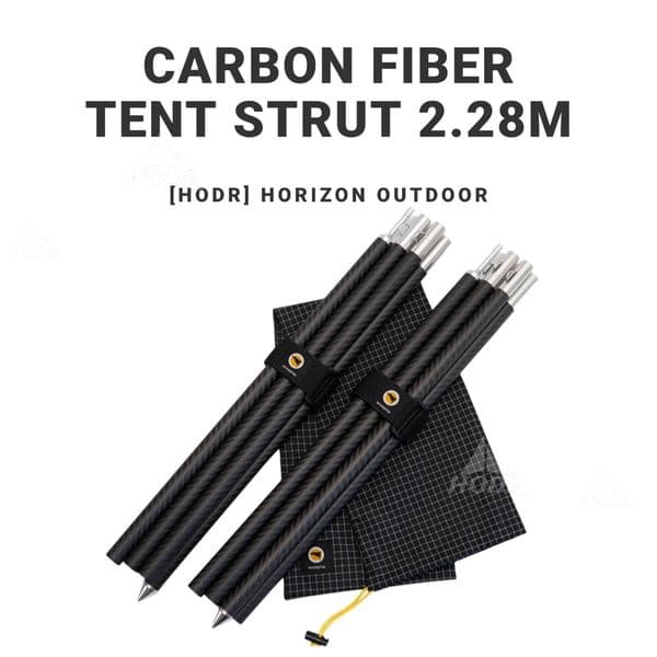 [HODR] Camping Tent Strut Ultralight 240g 2.28M Carbon Fiber Tent Poles Portable Tent Support Pole for Canopy Tarp Flysheet
