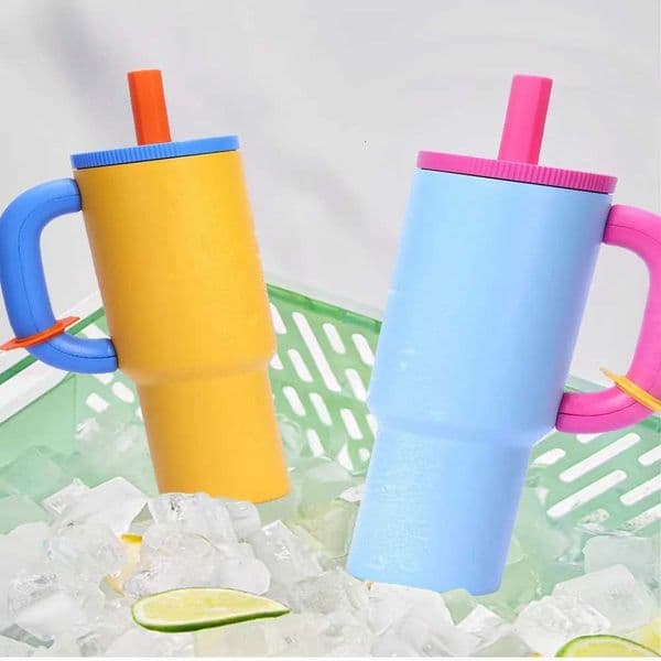 40oz Car Travel Mug Cold Brew Coffee Cup Double Wall Vacuum Insulation Keeps 24H Ice Fit Truck SUV Cup Holder X2507111
