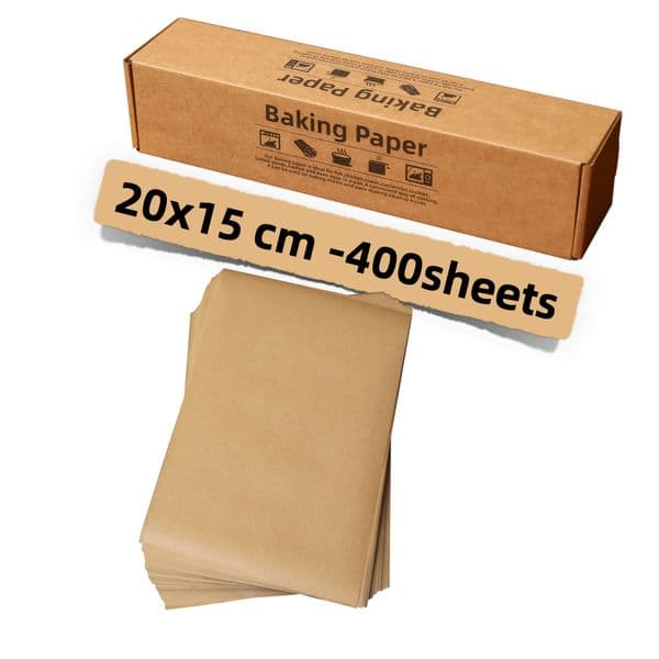 400Pcs 20x15cm Pre-cut Parchment Paper Baking Unbleached Non-stick,for Candy Wrappers,Liner Paper,Freezing Storing,Separating