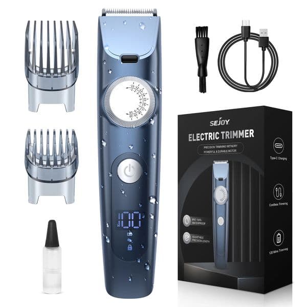 Sejoy Professional Electric Hair Clippers Men Cordless Hair Trimmer Rechargeable LED Display IPX7 Hair Cutting Machine 250711