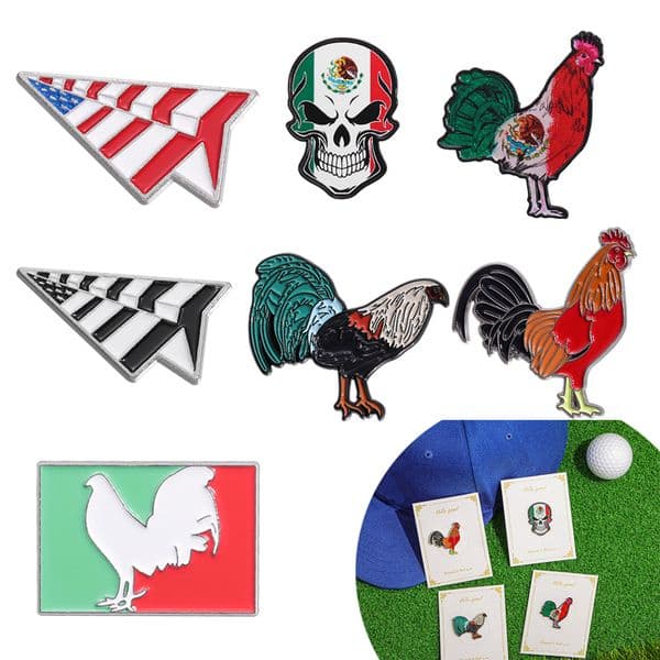 Mexico Skull Shaped Enamel Pins Baseball Cap Accessories Duck Animal National Flag Cartoon Brooches Backpack Lapel Badge Gift