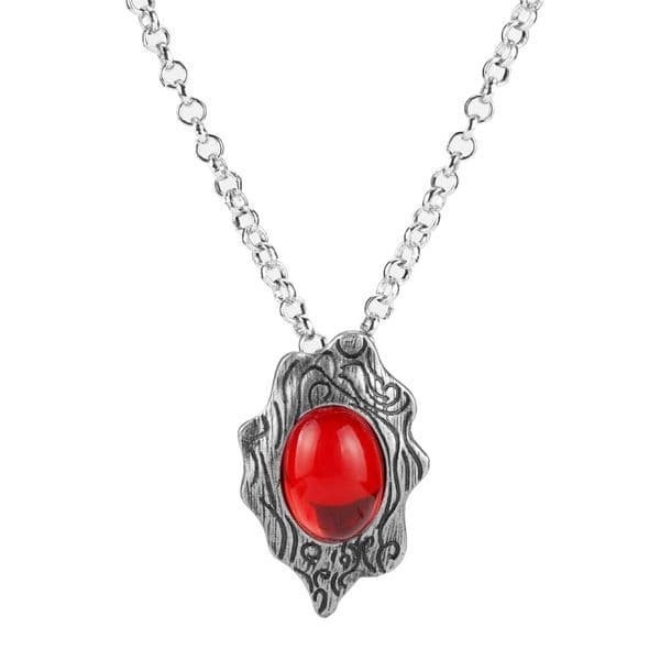 Devil May Cry 5 Dante Pendant Necklace Red Blue Gem Cosplay Vintage Necklaces