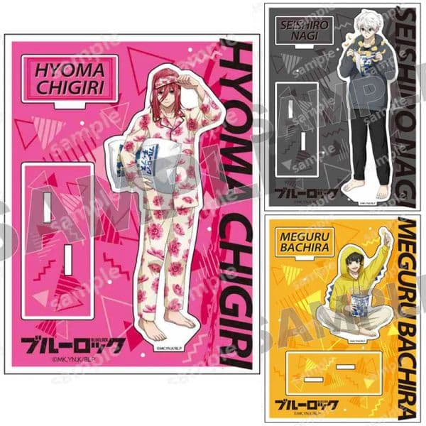 Hot Anime Pajamas Series Blue Prison Acrylic Stand Cartoon Character Isagi Yoichi Cosplay Standing Sign Model Plate Desktop