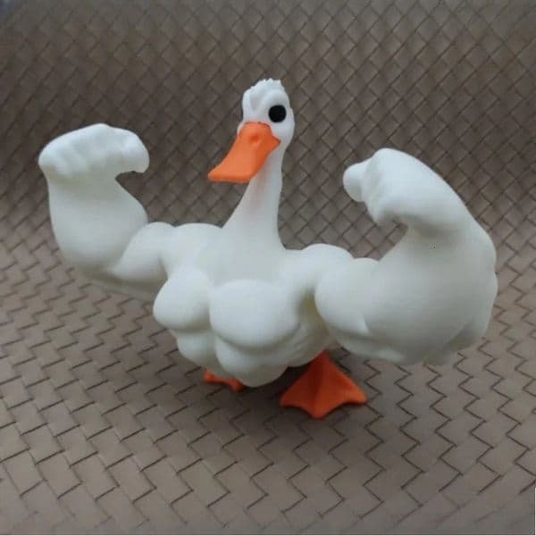 3Dprinted Muscle Goose Figurine Garden Decoration Desktop Accessory Home Decor 250711BJ
