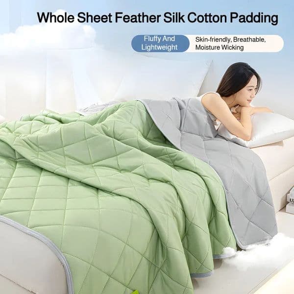 Cool Ice Silk Summer Quilt Solid Air Conditioning Thin Grade A Cooling Blanket Lightweight Duvet 250711