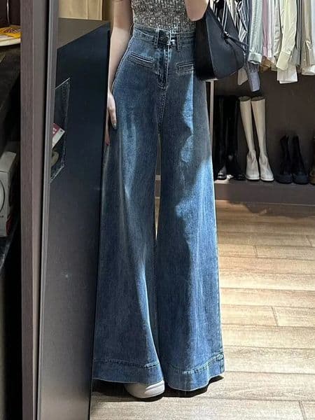 Baggy Jeans Y2k Womens Pants Skinny Jeans Woman High Waist Pants Womens Spring Clothes American Vintage Coquette Jean Clothing 250704BJ