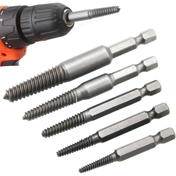 5/6 Pcs,Broken Bolt,Damaged Screw,Easy Out Screw Bolt Extractor Set,Water Pipe Remover Set,Screw Extractor set.