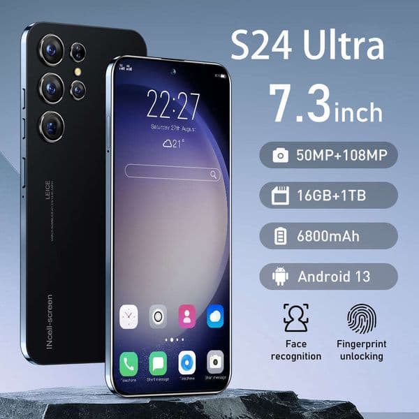 I15 I16 5G Smartphone S24 Ultra True 4G 7.3inch 8.0million Pixels 2+16 Android 8.1