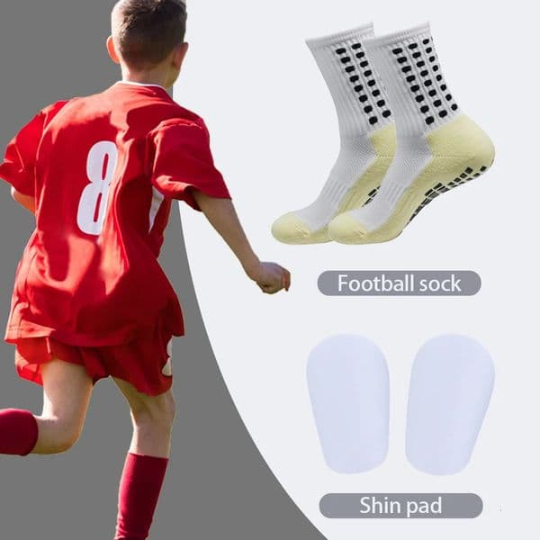 Kids Football accessories Teenagers Football Socks Basketball Socks Grip Socks Sport Training Socks Professional Mini Shin Pads 250712