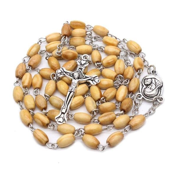2025 New Handmade Round Bead Catholic Rosary for Cross Religious Beads Necklace Gift