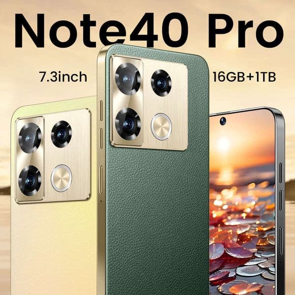 A2 I15 I16 5G 2025 New Hot Note40 Pro 7.3inch Phone 16+1TB Fast Charging Android Smartphone