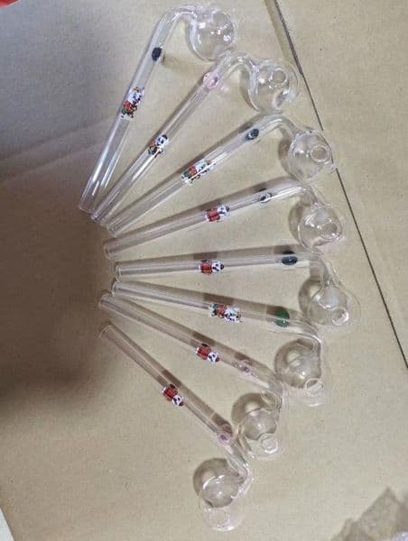 Cartoon Printing Piggy Glass Bending Pot Glass Bongs Oil Burner Pipes Water Rigs Smoking