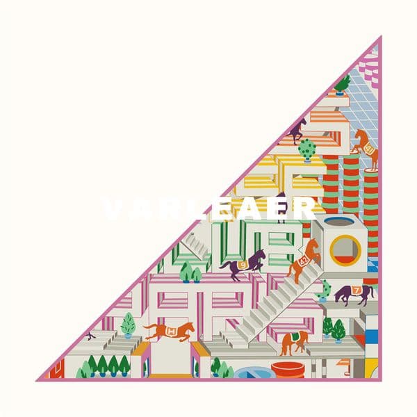 Triangular Silk Scarf Women Large Triangle Shawls Bag Head Decoration Summer Clothing Accessories Mother Valentine's Day Lover Gift Horse Club