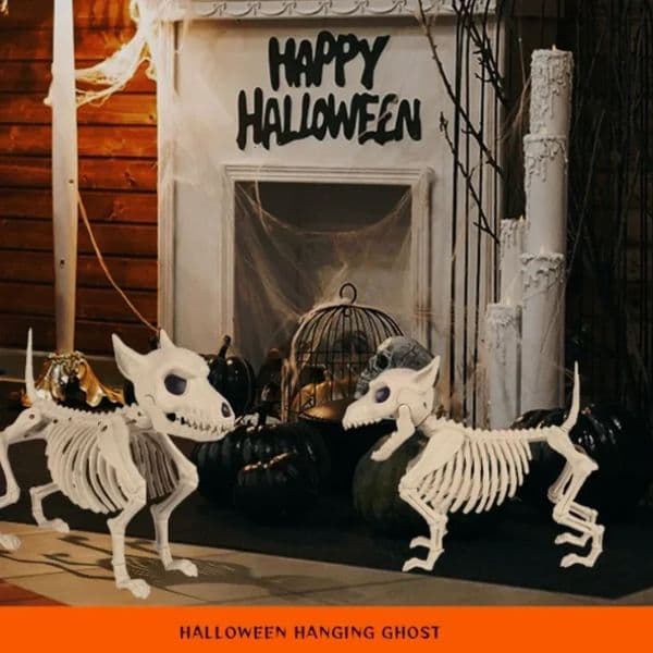 Halloween Decor Creative Home Ornament Animal Skeleton Little Wolf Indoor Outdoor Garden Decoration 250712