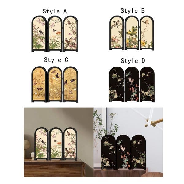 Chinese Design Screen Decoration Collectible Business Gift Aesthetic Desktop Screen Model for Shelf Fireplace Bedroom Countertop