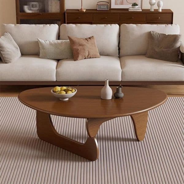 Solid Wood Coffee Table Living Room Furniture Retro Quality Desk Triangular Shaped Tea Table Home Decor Side Table 3 colors