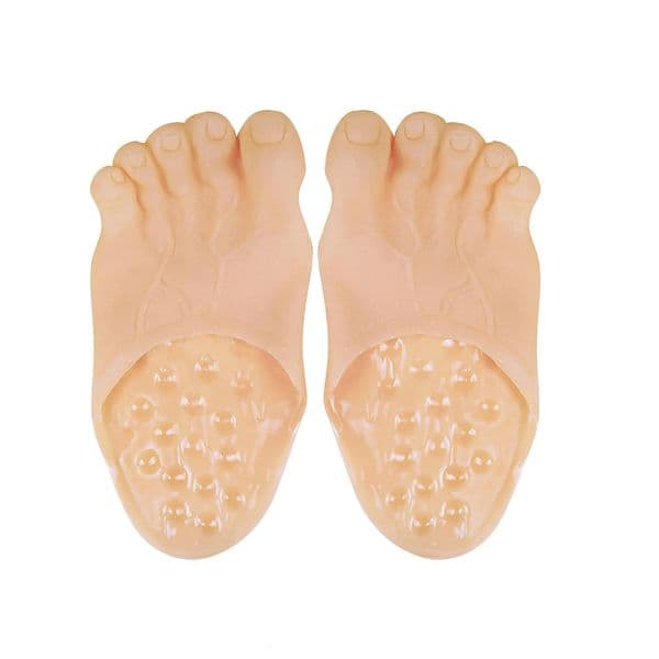 Funny Foot slippers - Barefoot slippers Novelty plastic clothing Toe shoes Big Foot po mens and womens clothing accessories 250704BJ