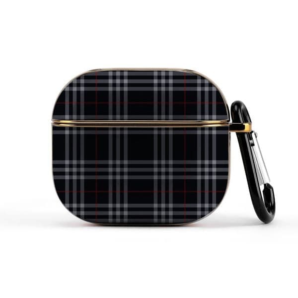 ddmythur Apple Earphone Accessories Headset AirPods 3 Cover Case earphones Pattern shell black plaid pattern apple airpods case