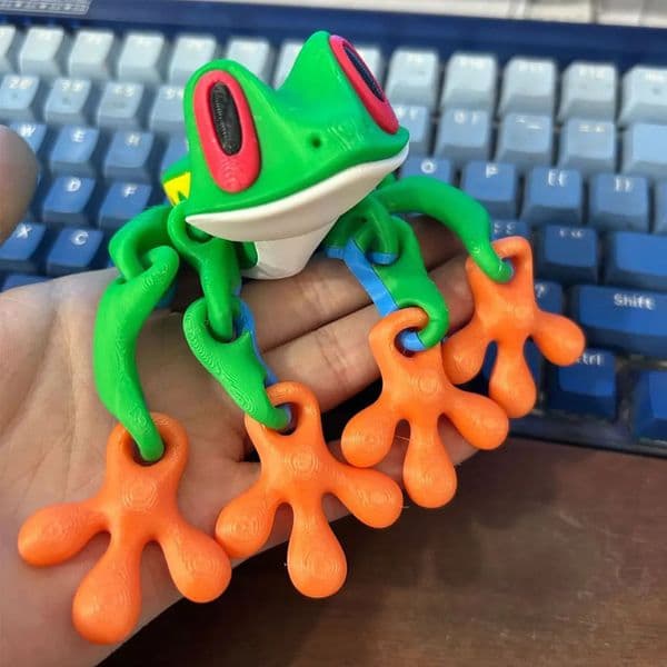 3D Printed Frog Ornament Joints Movable Magnetic Model Creative Simulation Animal Figurine Desktop Frogs Handicraft Decoration 250712