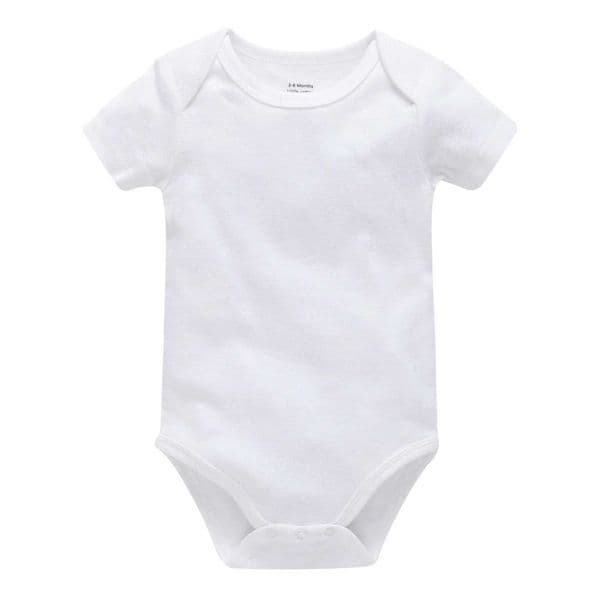 Blank White Baby Jumpsuit 100% Cotton Soft Newborn Baby Girls Romper Plain Baby Boys Clothing Muslin W250712