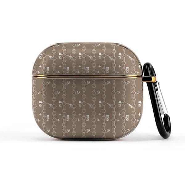 ddmythur Apple Earphone Accessories Headset AirPods 3 Cover Case earphones Pattern shell an image of brown and white pattern airpods case