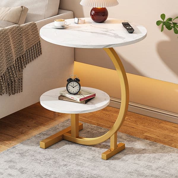 Simple Aesthetic Coffee Table Round Small Light Luxury Designer Creativity Side Table Unique Japanese Mesas Bajas Furniture