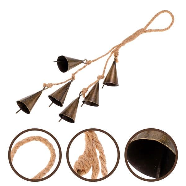 Witch Bell Wind Chime Decorative Rope Hanging Ornament for Home Doorway Baby Room Delicate Sound Protection
