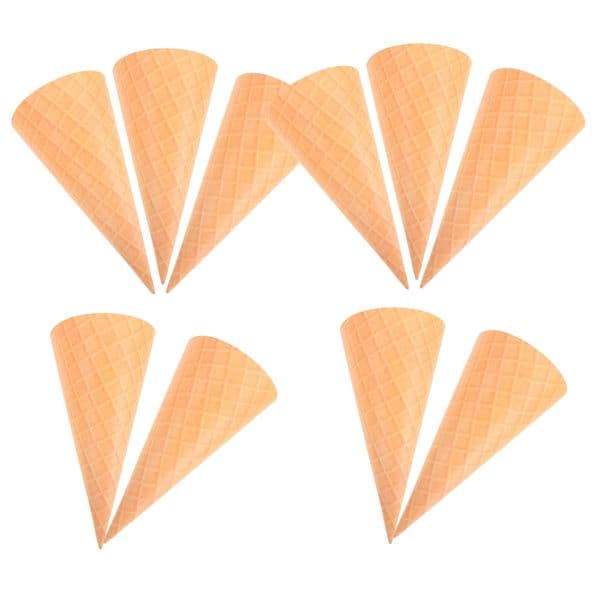 10 Pcs Ice Cream Paper Flowers Thick Valentine Gift Fan Shape Rose Petal Cones Bouquet Wrapping Flower Packaging