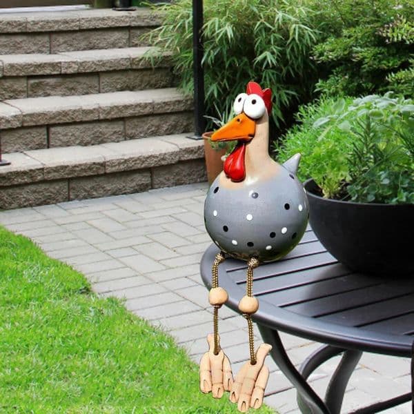 Ceramic Chicken Hilde Garden Decoration Animal Figure Garden Plug Pottery Figurines Handcraft Landscape Ornament Miniatures 250712