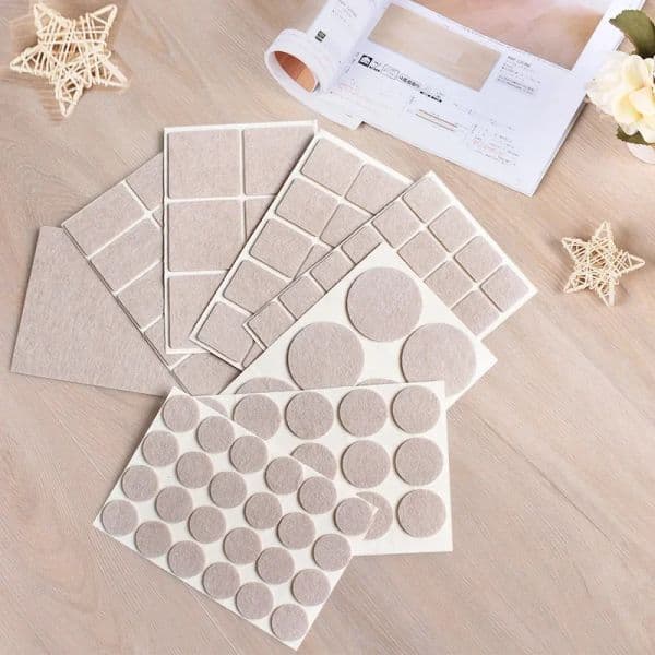 1Set Self Adhesive Felt Chair Leg Pads Floor Protectors Furniture Legs Table Leg Covers Mute Anti-Slip Pads Furniture Accessorie