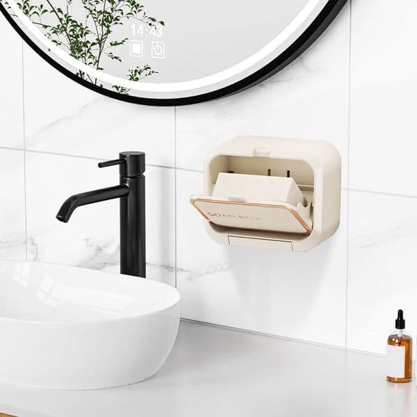 Bar Soap Holder For Shower Soap Box Adhesive Sponge Storage Organizer Draining Saver For Shower Bathtub Home Kitchen Sink