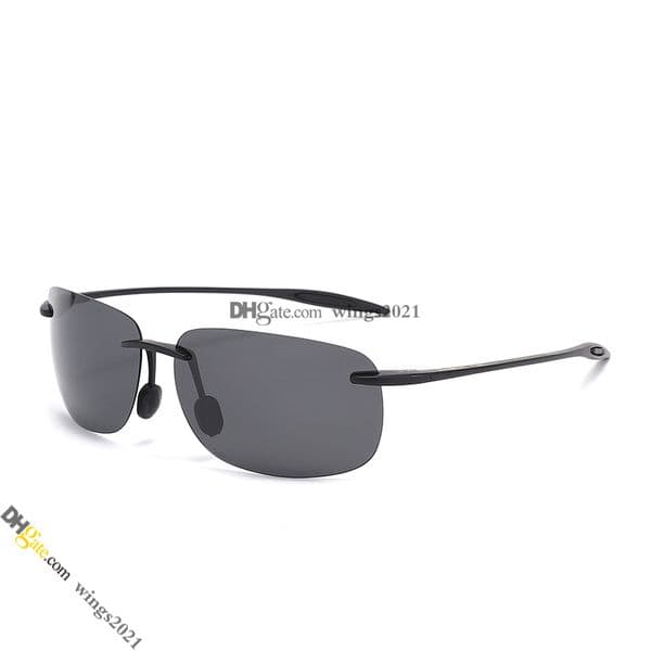Designer Men's Sunglasses Frameless Cycling Glasses With UV400 Protection, High-Quality Polarizing Lenses, TR-90 & Silicone Frame - M422, Store/21417581