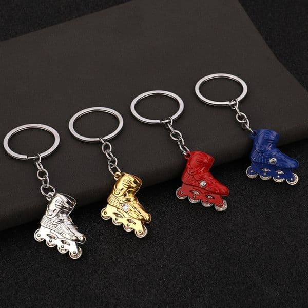Creative Skating Shoes Key Chain Personalized Bag Pendant Metal Car Moto Keychain 3D Simulation Stainless Steel Keyring Gift
