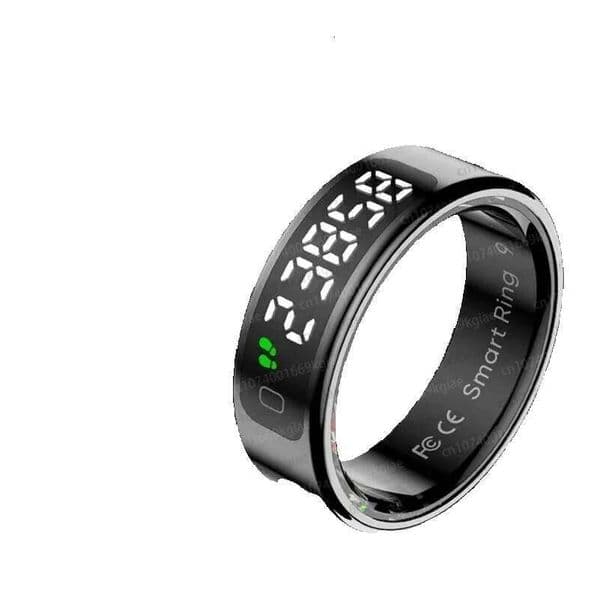 New R12 Smart Ring With Display Screen Touch Health Manager Wireless Charge Multi Sports Modes 5 ATM Waterproof For Men Women