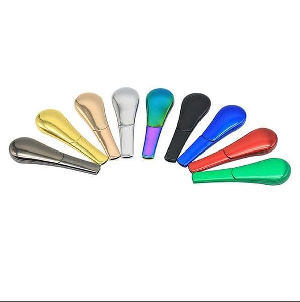 Smoking Pipes Detachable iron magnet metal spoon pipe gift box with spoon and pipe shaped portable cigarette holder