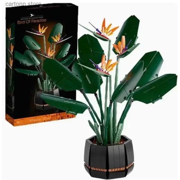 2026 New Moc Fit 10289 Bird Of Paradise Bouquet Rose Building Block Bricks Unziptoy Diy Potted Illustration Home Decor Gifts Designer