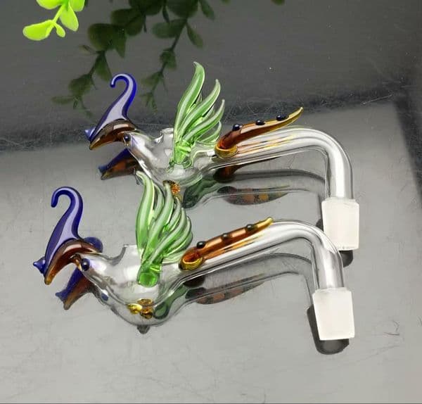 Classic Colored Phoenix Glass Burning Pot Glass Bongs Oil Burner Pipes Water Pipes Oil Rigs Smoking