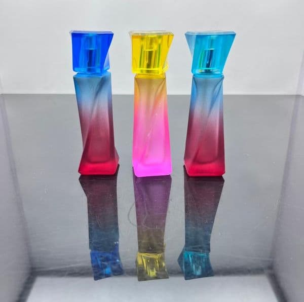 Hookahs Square Glass Mini hookah Glass bongs Oil Burner Colorful spiral colored glass alcohol lamp