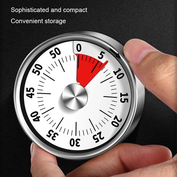60-Minute Countdown Timers with Loud Alarm Mechanical Visual Kitchen Timer Magnetic Backing Countdown Reminder for Kids Adults 250709
