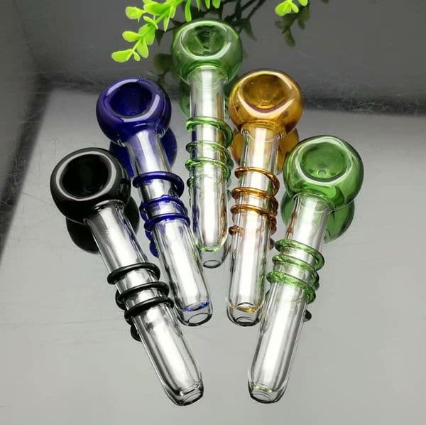 Glass Smoking Pipes Manufacture Hand-blown bongs Colored wire glass pipe