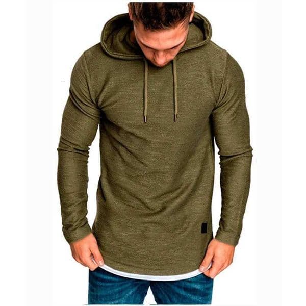 2025 Brand New Mens Solid Color Hooded Casual Sports Long-Sleeved T-Shirt Pullover For Men Mens Hoodies Sweatshirts Tops XJ250714