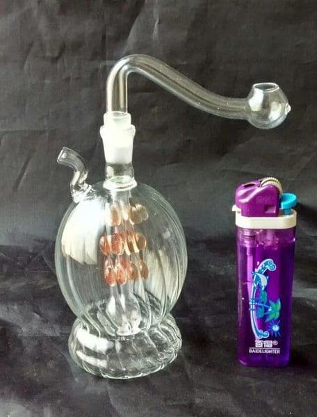 High quality new round edge blush water bottle , Wholesale Glass Bongs Accessories, Glass Water Pipe Smoking, Free Shipping