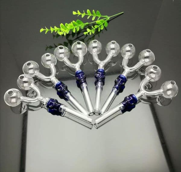 Coloured Skull Slingshot Glass Burner Wholesale Glass HookGlass Water Pipe Fittings, Smoking