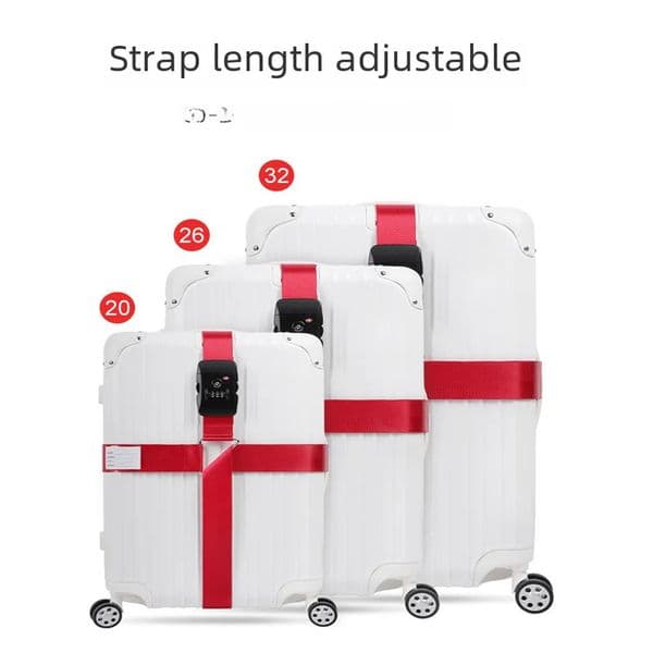 10-digit Password Lock Crossbody Travel Case Tsa Sea Port Lock Support Luggage Strap Reinforcement Box Packing Strap Cool Gray 250708