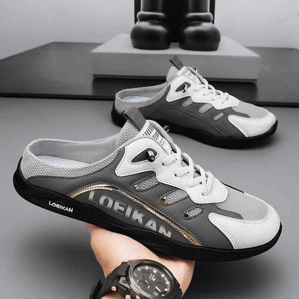 2025 Summer Slippers for Men Mens Flat Bottom Casual Shoes Soft Sole Support Shoes Mens Sneakers Zapatos De S260526