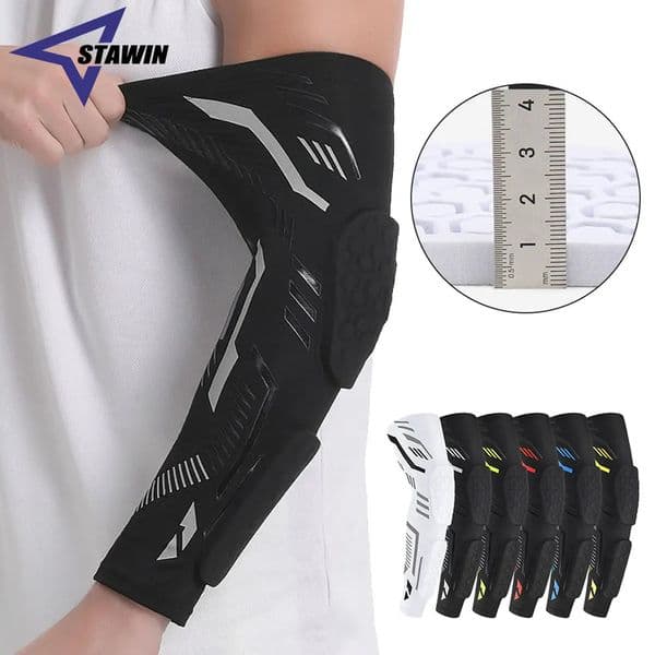 1 Pcs Sports Padded Arm Sleeves Protective Compression Elbow Pad Basketball Football Volleyball Soccer Gym Sport Guards Home 250708