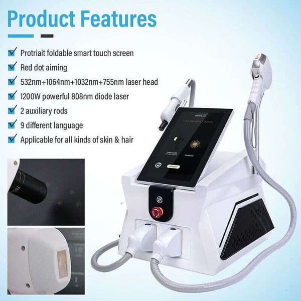 Laser Diodo Permanent Hair Removal and Picossecond Laser Tattoo Removal Machine Profe