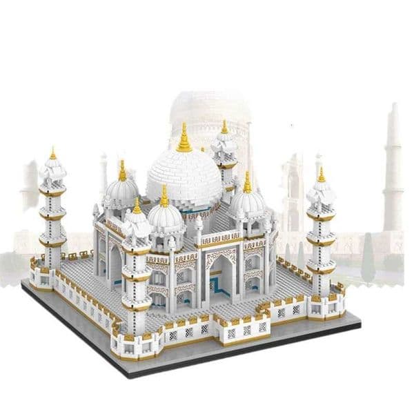 Mini Block Taj Mahal Architecture Model Building Diamond Brick India City Bangladesh Mausoleum Tomb Miracle Classic Creative Toy W250715