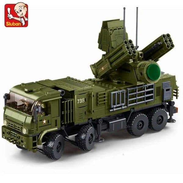 Nev Sluban 659PS Military Pantsir-S1S Armored Self Defense System Model Building Blocks Educational Tos for Children W250715